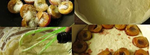 пирог на йогурте со сливами и меренгой. Шаг 2