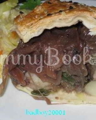 Пирог с куриной печенью