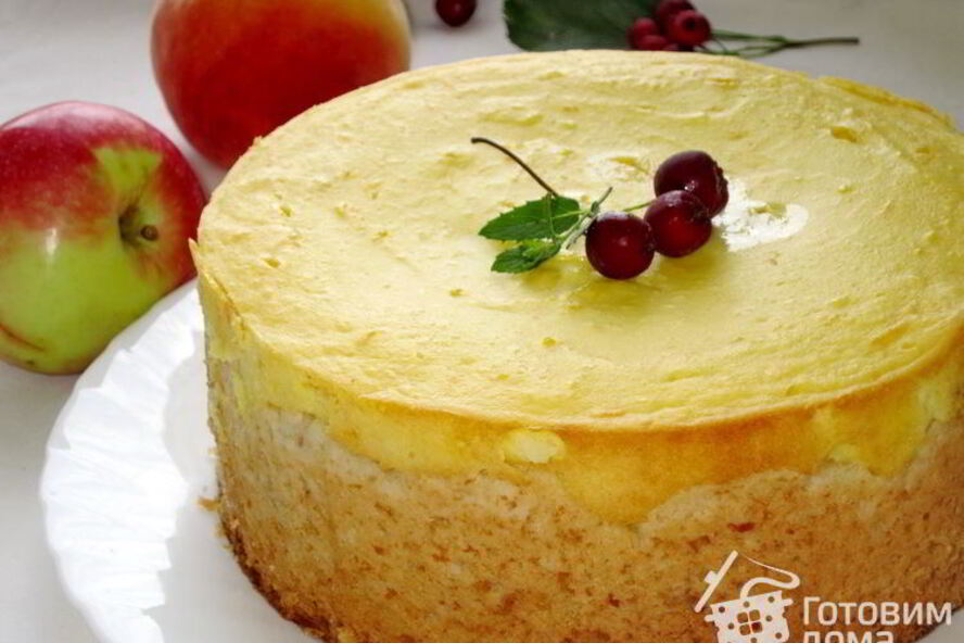 Рецепт творожно-творожного пирог с фруктами