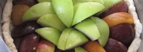 творожно-творожный пирог с фруктами. Шаг 4