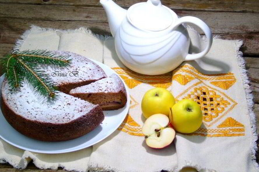 Рецепт яблочного пирога на сметане