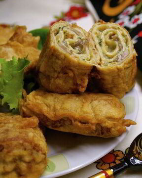 Блинчатые пирожки, панированные в тесте