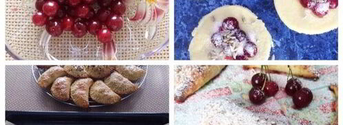 пирожки из сырного теста с капустой и вишней. Шаг 6