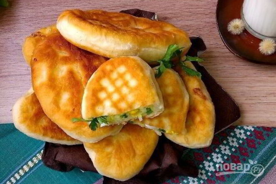 Рецепт пирожков с рисом и яйцом жареные