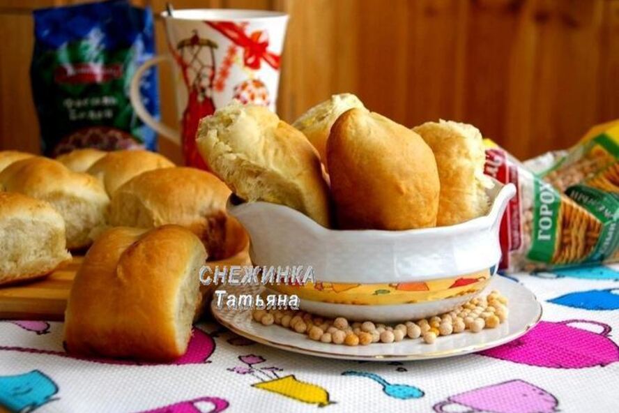 Рецепт постных пирожков с гороховой и фасолевой начинками