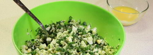 рис яйца лук начинка для пирожков и блинчиков. Шаг 6