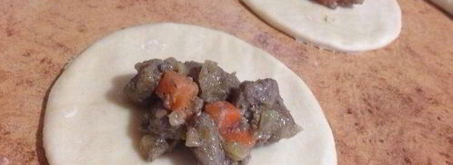 скороспелые пирожки с печенью и овощами. Шаг 7