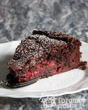 Брауни с малиной