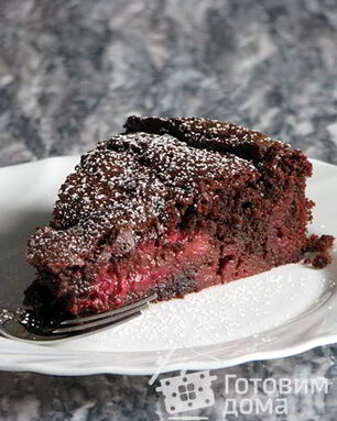 Брауни с малиной