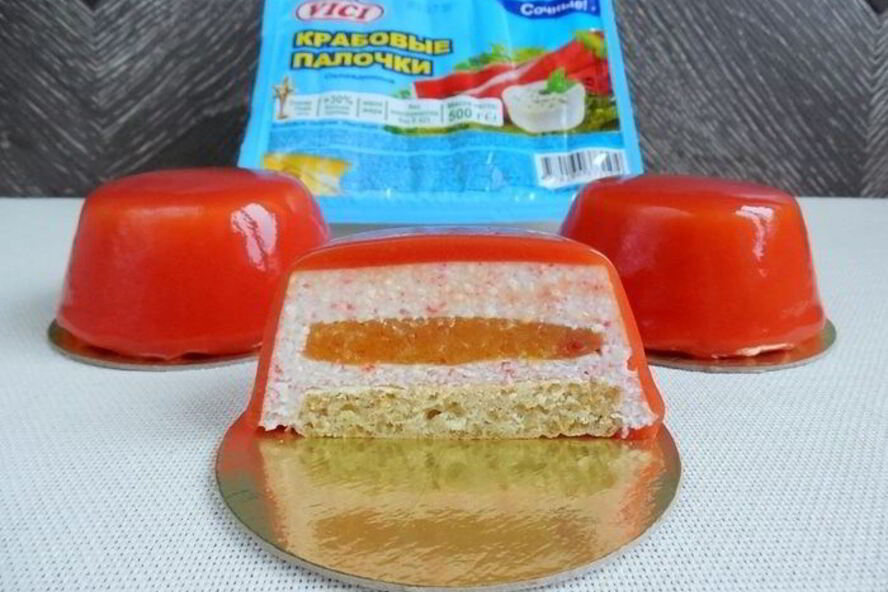 Рецепт муссового пирожного экзотический краб