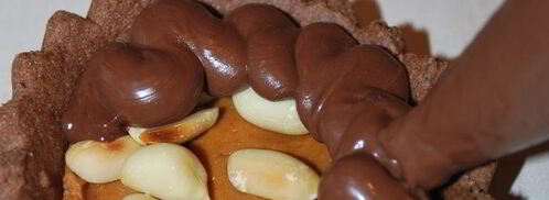 шоколадно-мятные пирожные с арахисовой пастой. Шаг 25