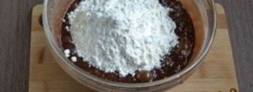 шоколадный брауни с вишней. Шаг 5