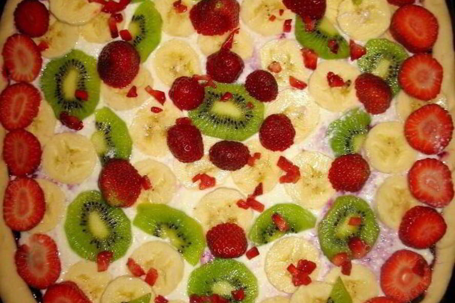 Рецепт фруктово-ягодной пицца