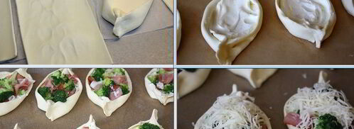 хрустящие мини-пиццы с беконом и брокколи. Шаг 3