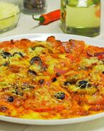 Пицца два сыра три мяса