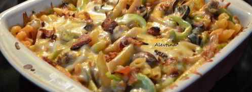 пицца из индюшатины с пастой. Шаг 7