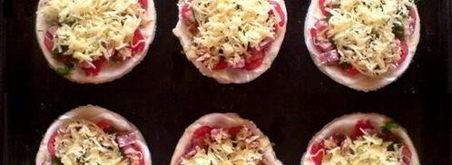 пицца мини из слоеного теста. Шаг 8