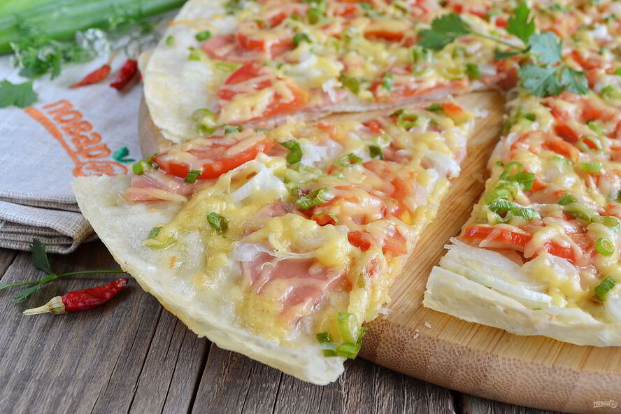 Рецепт пиццы на лаваше в духовке