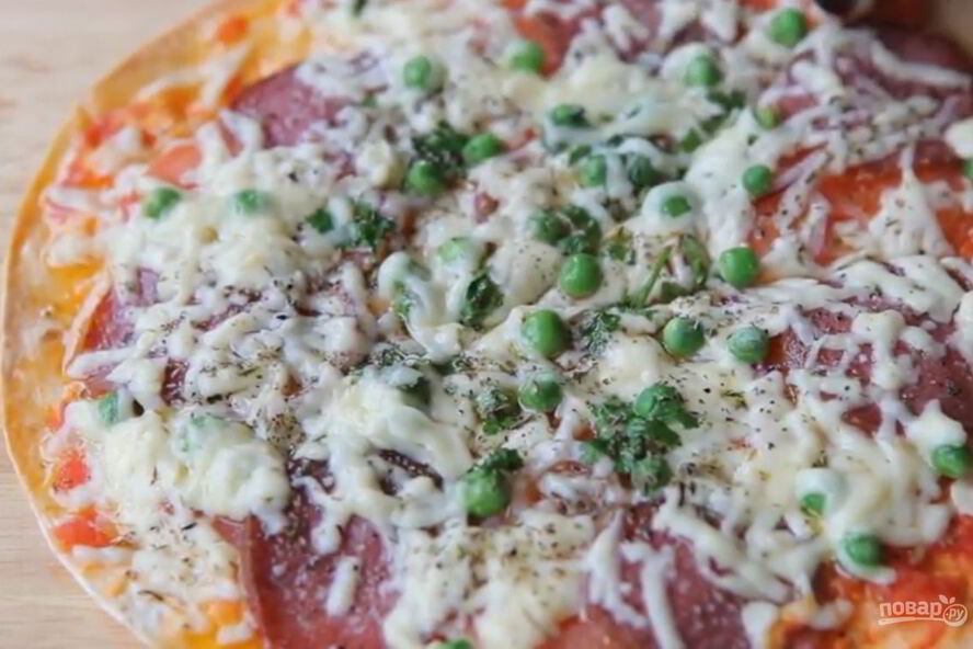 Рецепт пиццы на лаваше