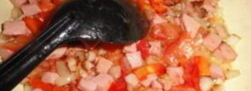 пицца на сковороде из батона. Шаг 5