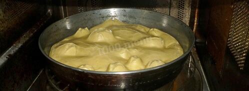 пицца на жидком тесте со свининой, помидорами и перцем. Шаг 11