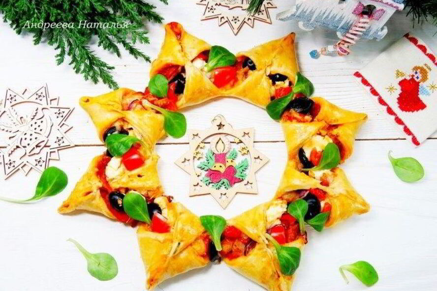 Рецепт пиццы рождественский венок