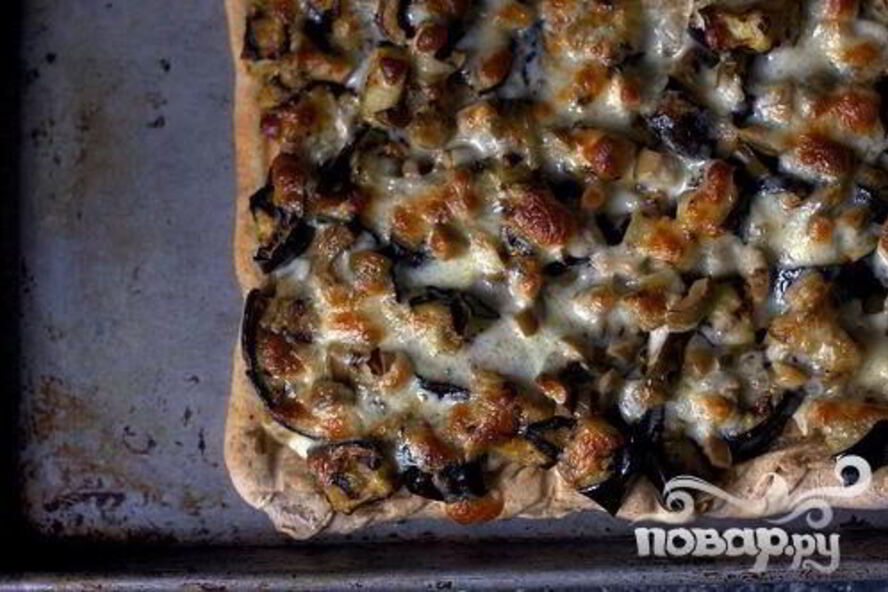 Рецепт пиццы с баклажанами и оливками