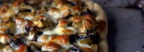 пицца с баклажанами и оливками. Шаг 4