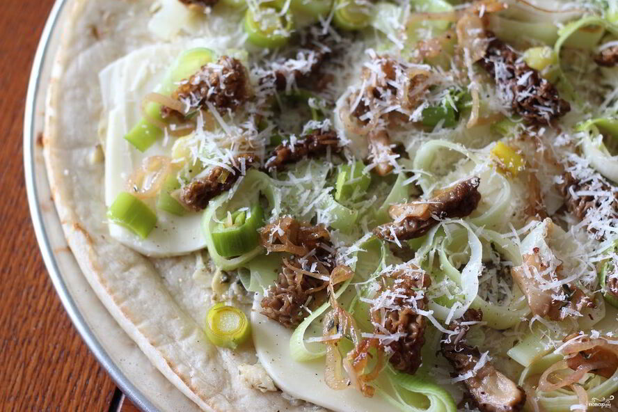 Рецепт пиццы с маринованными грибами