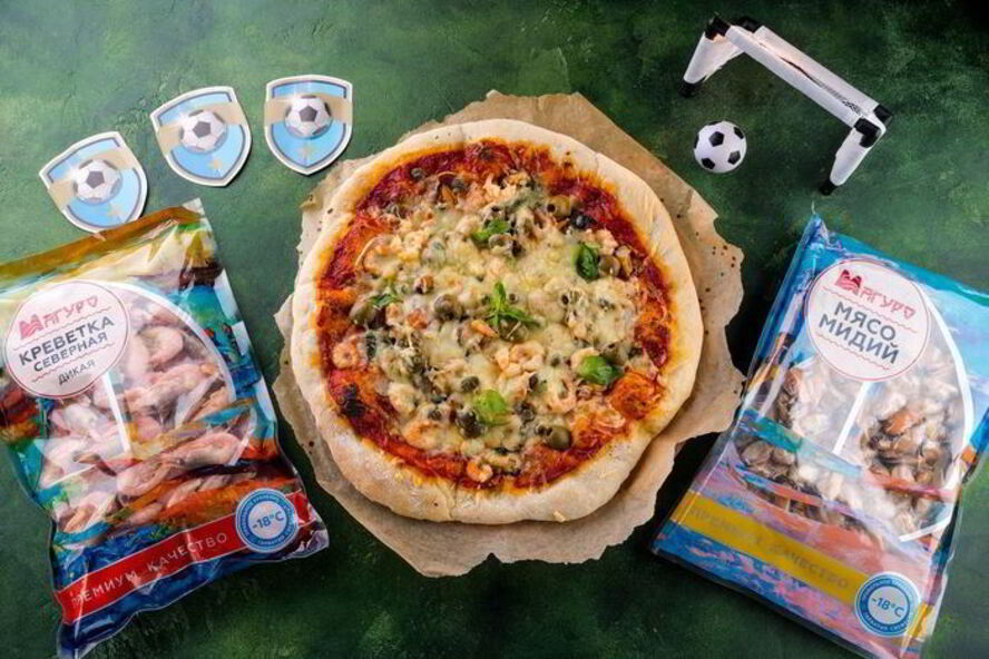 Рецепт пиццы с морепродуктами