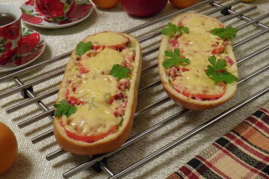 Рецепт пиццы в батоне