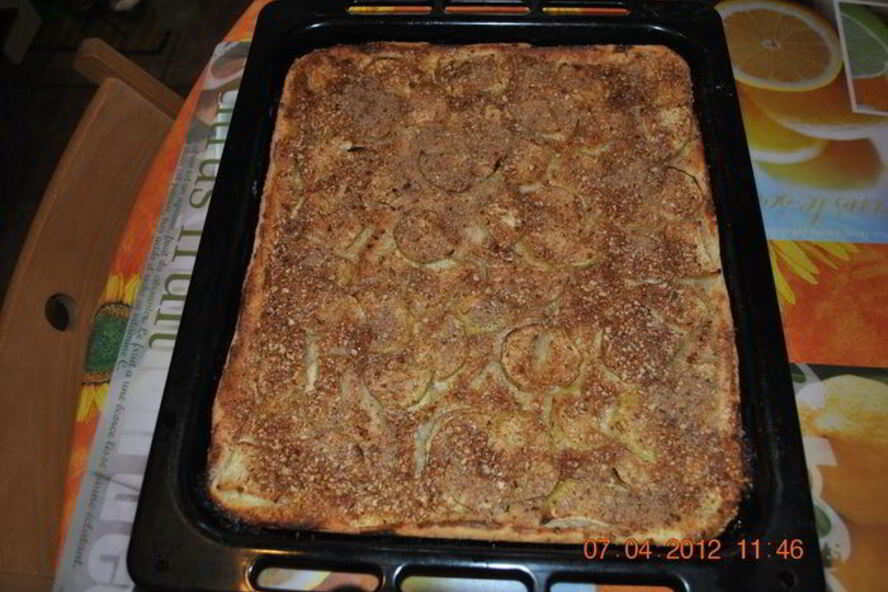 Рецепт эльзасской сладкой пиццы