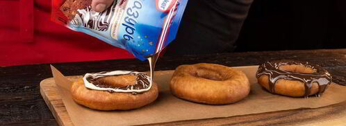 классические пончики со сладкой помадкой. Шаг 7