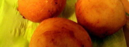 творожные пончики с клубникой. Шаг 7