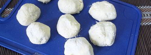 творожные пончики с шоколадом. Шаг 5