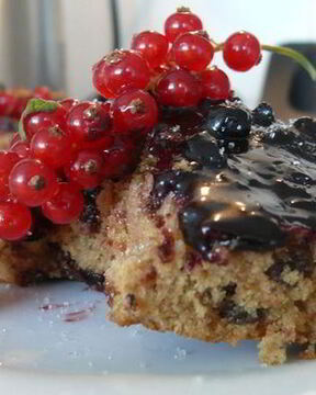 Черно-смородиновая коврижка под шоколадом