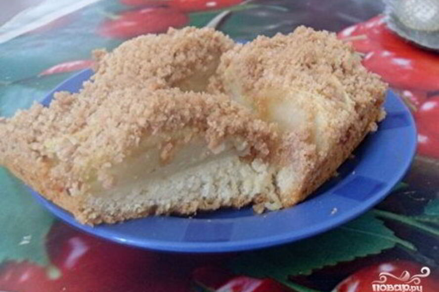 Рецепт шарлотки песочной с яблоками