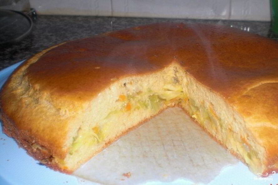 Рецепт шарлотки с капустой