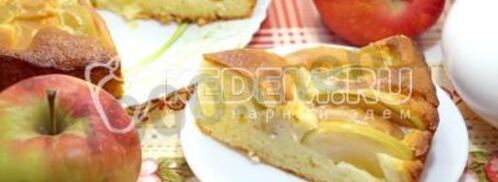 шарлотка с творогом и яблоками. Шаг 14