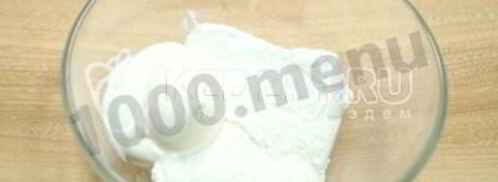 шарлотка с творогом и яблоками. Шаг 3