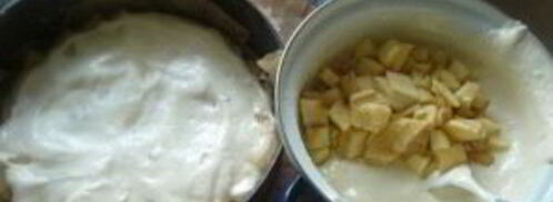 шарлотка с яблоками и изюмом. Шаг 7