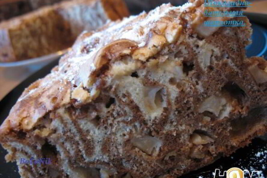 Рецепт шоколадна-ванильной шарлотка