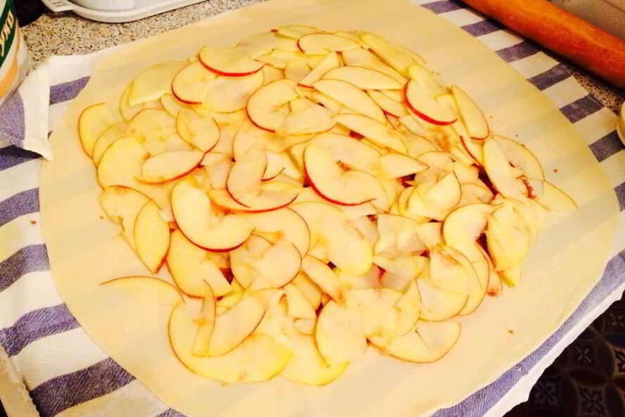 Рецепт постного штруделя с яблоками