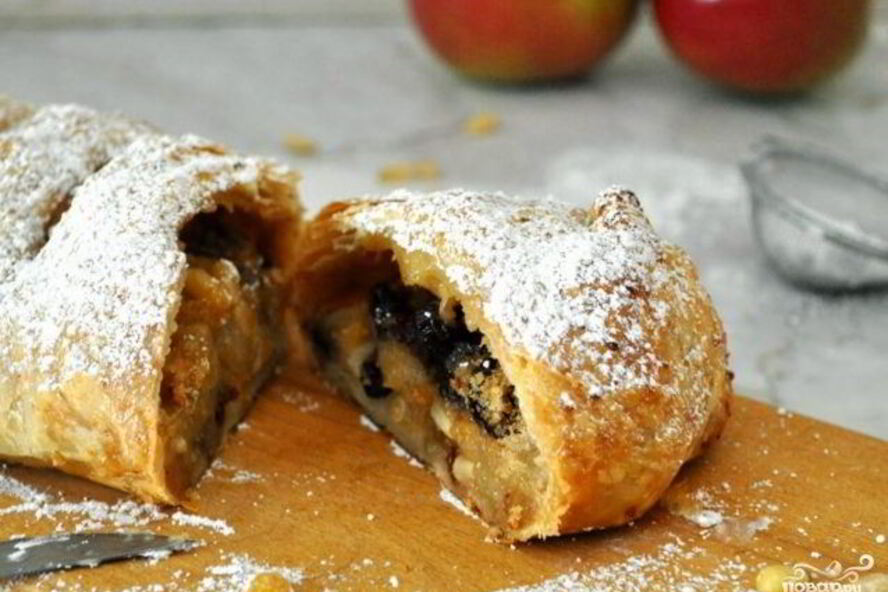 Рецепт штруделя из готового слоеного теста