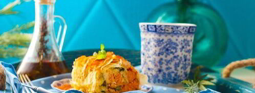 штрудель с лососем, моцареллой и шпинатом. Шаг 6