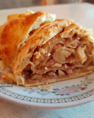 Яблочный штрудель из готового теста