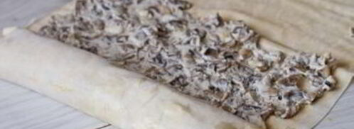 закусочный штрудель с грибами и сыром. Шаг 9