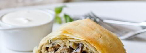 закусочный штрудель с грибами и сыром. Шаг 13