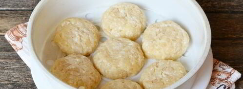 сырники на пару с яблоком. Шаг 14