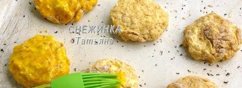 запеченные нежные сырники из творога и риса. Шаг 5